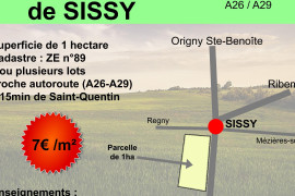 1 hectare de terrain a sissy 15mn de st quentin à reprendre - Saint-Quentin (02)